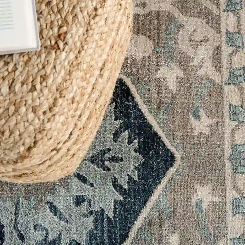 Pouf/Repose-pieds carré en jute