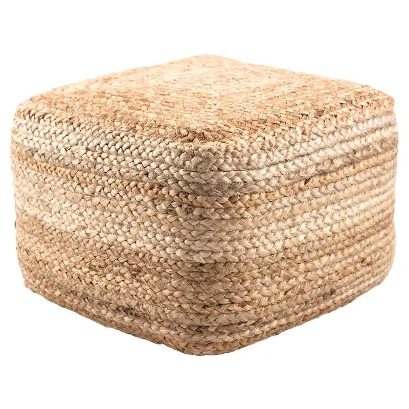 Pouf/Repose-pieds carré en jute