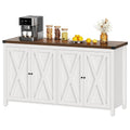 Buffet de rangement de cuisine de 55 pouces à quatre portes de style « Farmhouse »