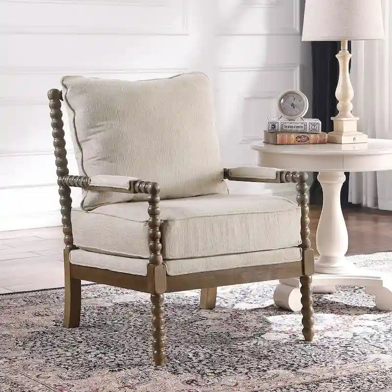Fauteuil moderne Spindle, Fauteuil d'appoint pour le salon