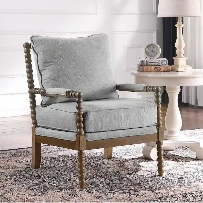 Fauteuil moderne Spindle, Fauteuil d'appoint pour le salon