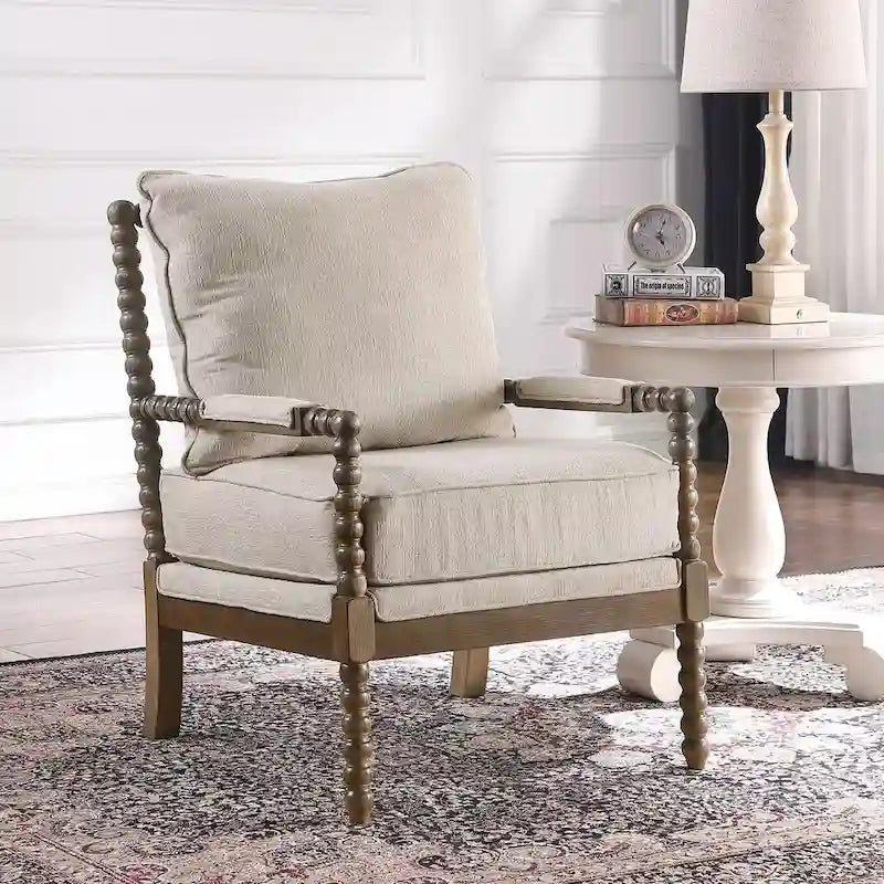 Fauteuil moderne Spindle, Fauteuil d'appoint pour le salon