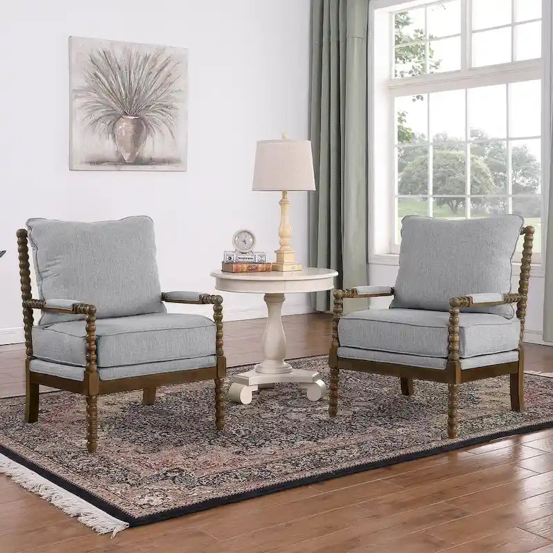 Fauteuil moderne Spindle, Fauteuil d'appoint pour le salon