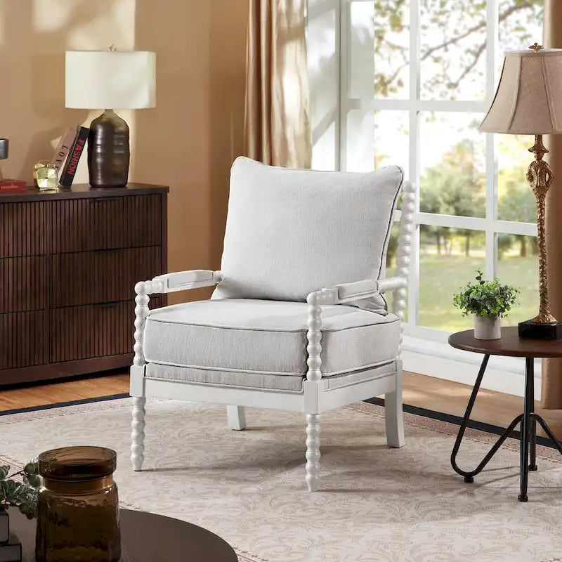Fauteuil moderne Spindle, Fauteuil d'appoint pour le salon