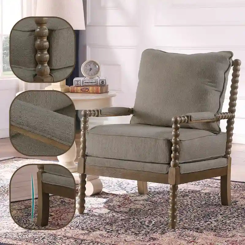 Fauteuil moderne Spindle, Fauteuil d'appoint pour le salon