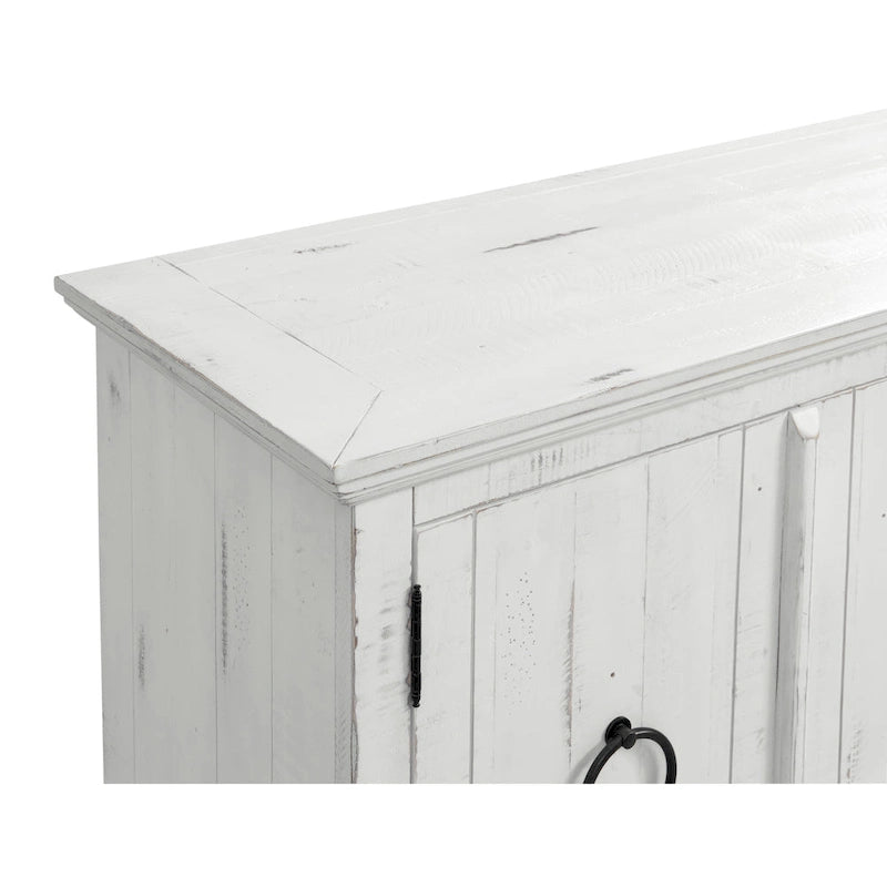 Meuble TV console en bois massif de 165 cm