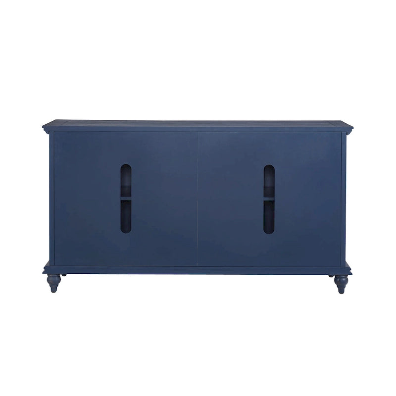 Meuble TV console en bois massif de 165 cm