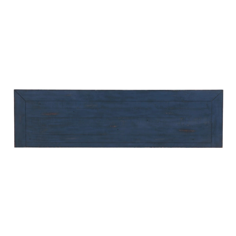 Meuble TV console en bois massif de 165 cm