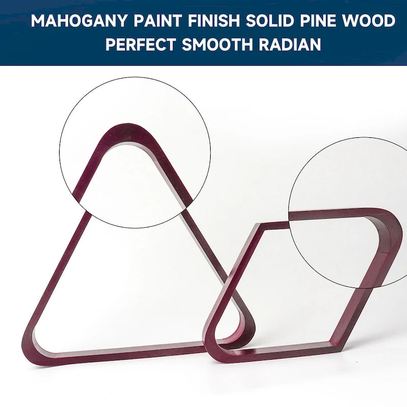 Râteliers de boules de billard en acajou massif pour billes de 57 mm
