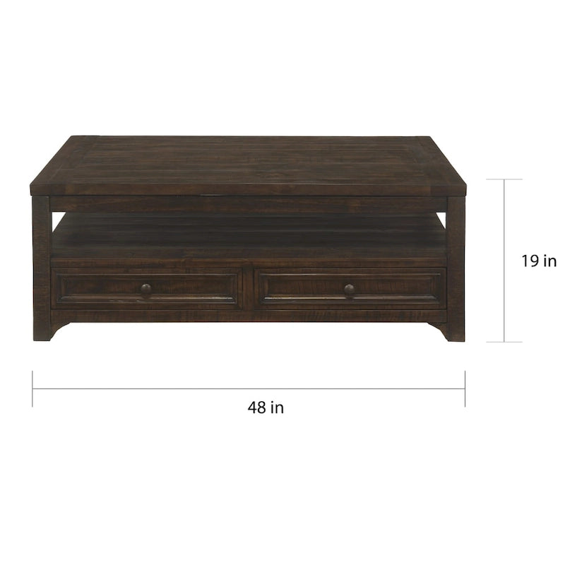 Table basse relevable en bois massif