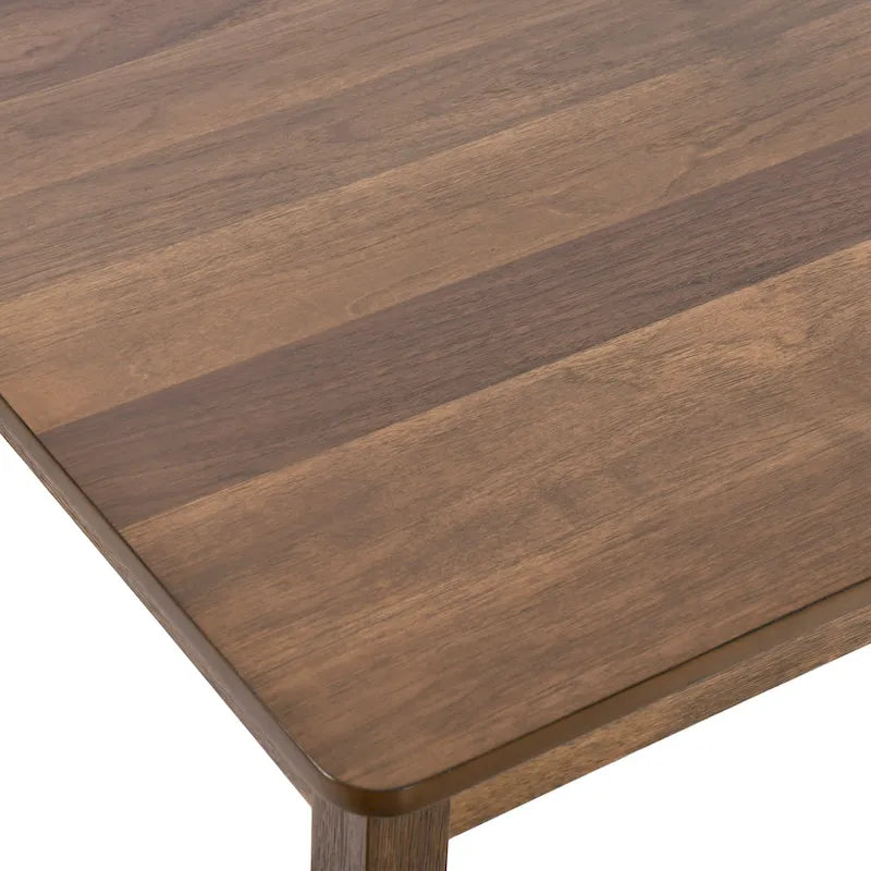 Table à manger carrée en hévéa massif pour salle à manger de style fermier
