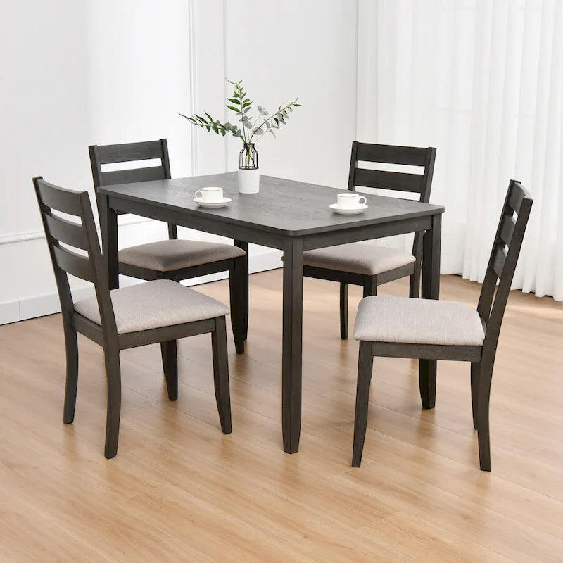 Table à manger carrée en hévéa massif pour salle à manger de style fermier