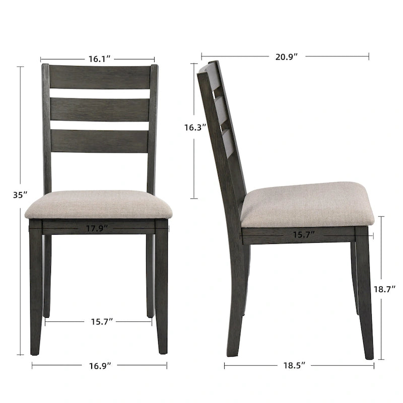 Table à manger carrée en hévéa massif pour salle à manger de style fermier
