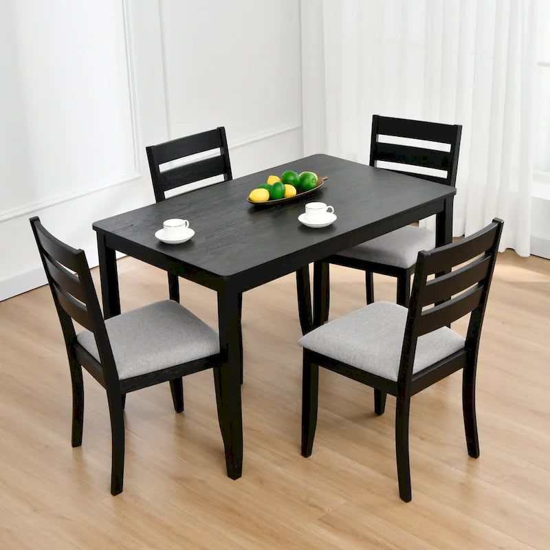Table à manger carrée en hévéa massif pour salle à manger de style fermier
