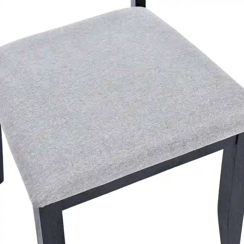 Table à manger carrée en hévéa massif pour salle à manger de style fermier