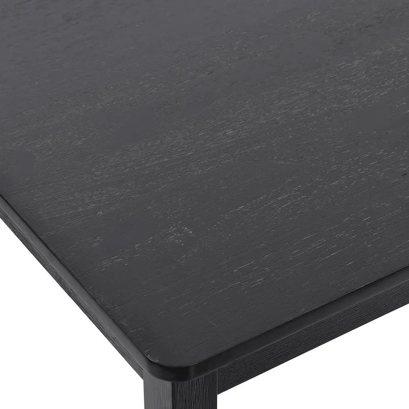 Table à manger carrée en hévéa massif pour salle à manger de style fermier