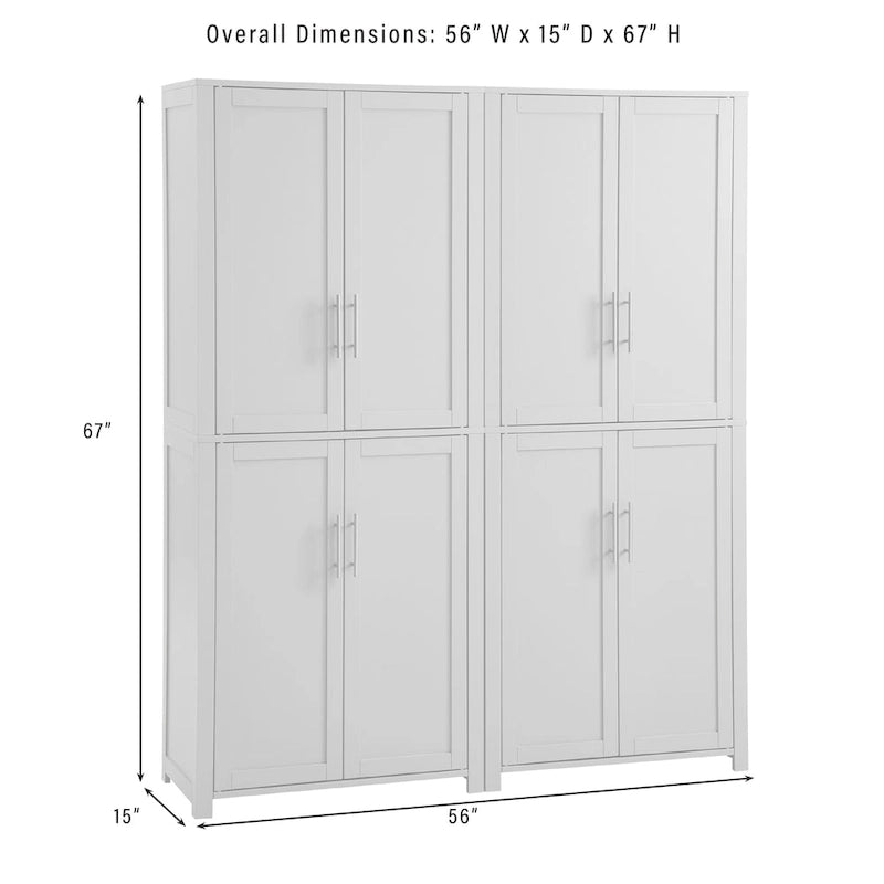 Armoire de rangement de cuisine avec étagères réglables