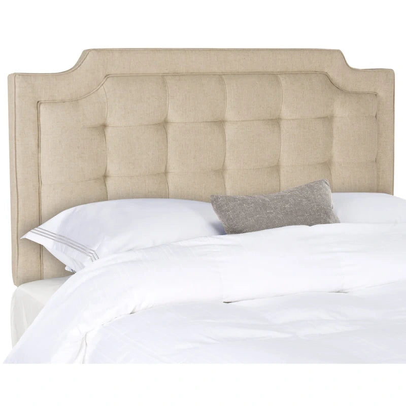 Tête de lit capitonnée taupe (Très grand lit)
