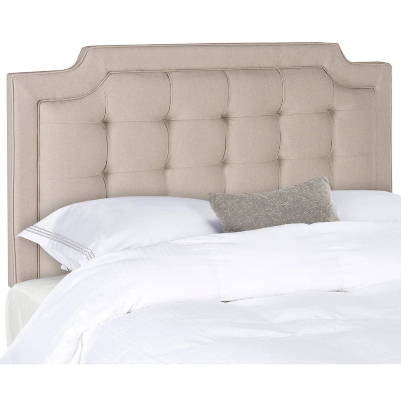 Tête de lit capitonnée taupe (Très grand lit)