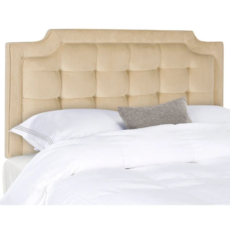 Tête de lit capitonnée taupe (Très grand lit)