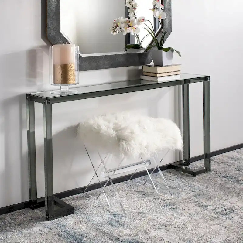 Console en acrylique transparent - 60 L x 10 P x 30 H