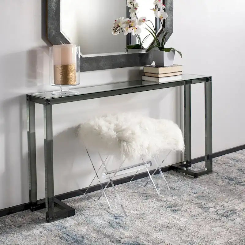 Console en acrylique transparent - 60 L x 10 P x 30 H