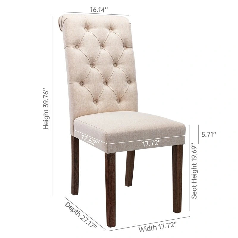 Chaise de salle à manger Parsons capitonnée avec siège rembourré
