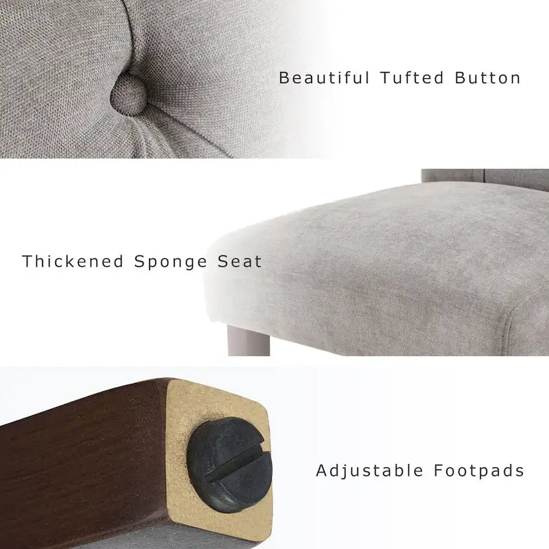 Chaise de salle à manger Parsons capitonnée avec siège rembourré