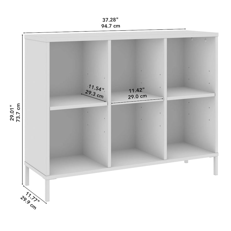 Bibliothèque de rangement 6 cases